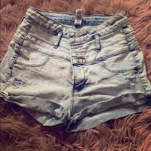 High waisted Jean shorts
